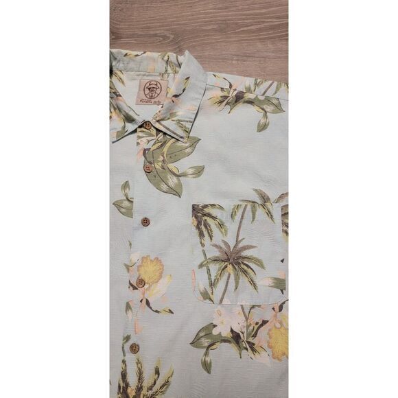 The Original Panama Jack Men's Blue Floral Short Sleeve Button Up Size XL - Picture 6 of 13